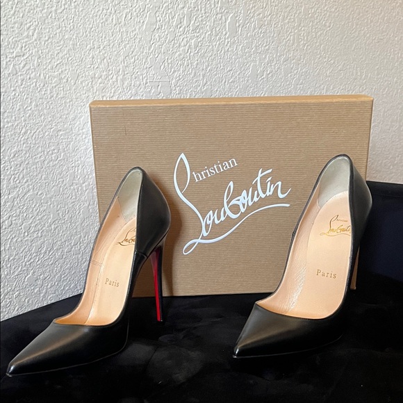 Christian Louboutin Black and Red Heels - Picture 1 of 7